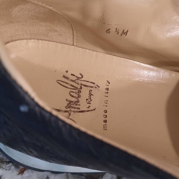 AMALFI‎ by Rangoni Black and multicolor  Sneakers Leather made Italy Size 6.5 M - Picture 7 of 11